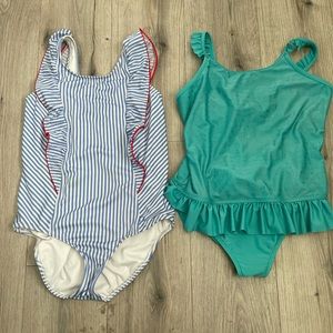 Lot of 2 size 14/16 PLUS one piece girls bathing suits - Cat & Jack